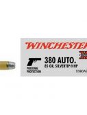 Winchester SUPER-X HANDGUN .380 ACP 85 grain Silvertip Jacketed Hollow Point Brass Cased Centerfire Pistol Ammunition