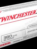 Winchester SUPER-X HANDGUN .380 ACP 95 grain Jacketed Hollow Point Centerfire Pistol Ammunition