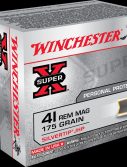 Winchester SUPER-X HANDGUN .41 Remington Magnum 175 grain Silvertip Jacketed Hollow Point Brass Cased Centerfire Pistol Ammunition