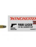 Winchester SUPER-X HANDGUN 9mm Luger 147 grain Silvertip Jacketed Hollow Point Brass Cased Centerfire Pistol Ammunition