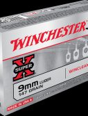 Winchester SUPER-X HANDGUN 9mm Luger 147 grain WinClean Enclosed Base Brass Cased Centerfire Pistol Ammunition