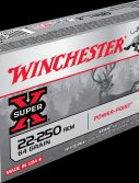 Winchester SUPER-X RIFLE .22-250 Remington 64 grain Power-Point Centerfire Rifle Ammunition