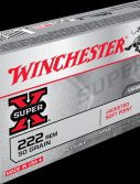 Winchester SUPER-X RIFLE .222 Remington 50 grain Jacketed Soft Point Brass Cased Centerfire Rifle Ammunition