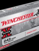 Winchester SUPER-X RIFLE .243 Winchester Super Short Magnum 100 grain Power-Point Brass Cased Centerfire Rifle Ammunition