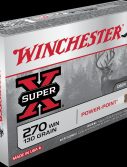 Winchester SUPER-X RIFLE .270 Winchester 130 grain Power-Point Brass Cased Centerfire Rifle Ammunition
