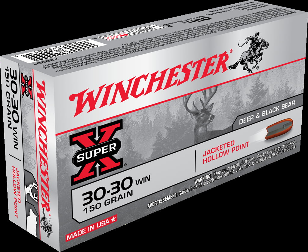 Winchester SUPER-X RIFLE .30-30 Winchester 150 grain Jacketed Hollow Point Brass Cased Centerfire Rifle Ammunition