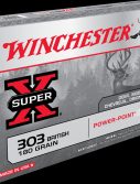 Winchester SUPER-X RIFLE .303 British 180 grain Power-Point Brass Cased Centerfire Rifle Ammunition