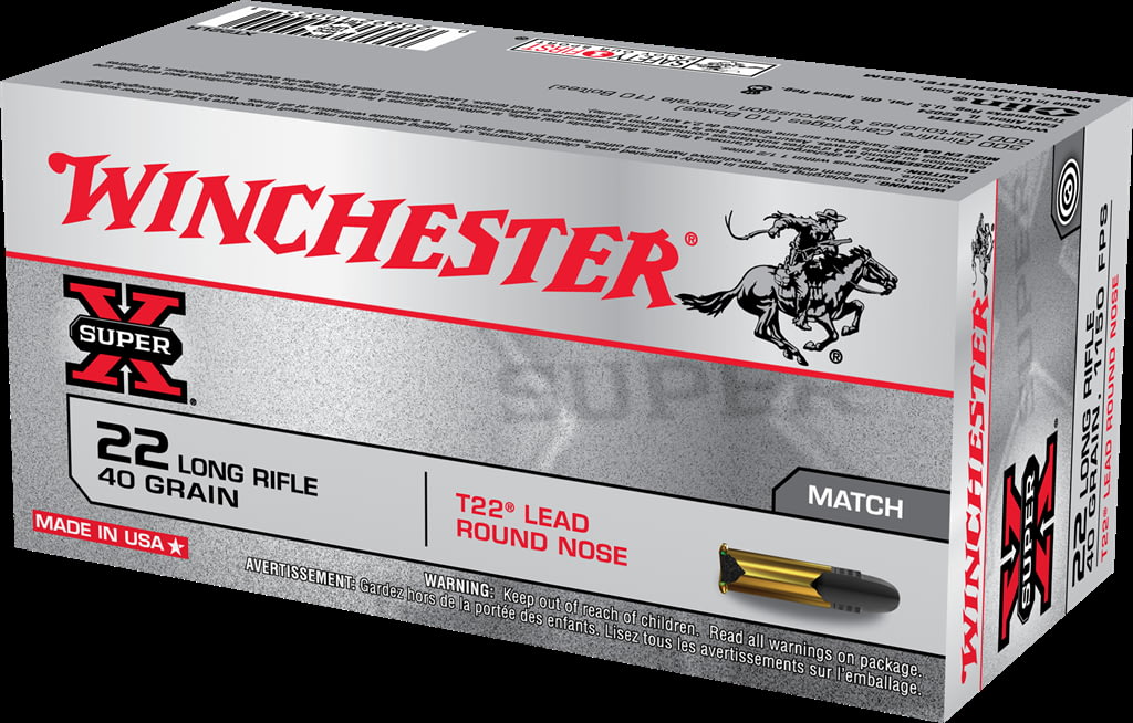 Winchester SUPER-X RIMFIRE .22 Long Rifle 40 grain T22 Lead Round Nose Rimfire Ammunition