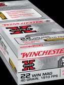 Winchester SUPER-X RIMFIRE .22 Winchester Magnum Rimfire 40 grain Full Metal Jacket Brass Cased Rimfire Ammunition