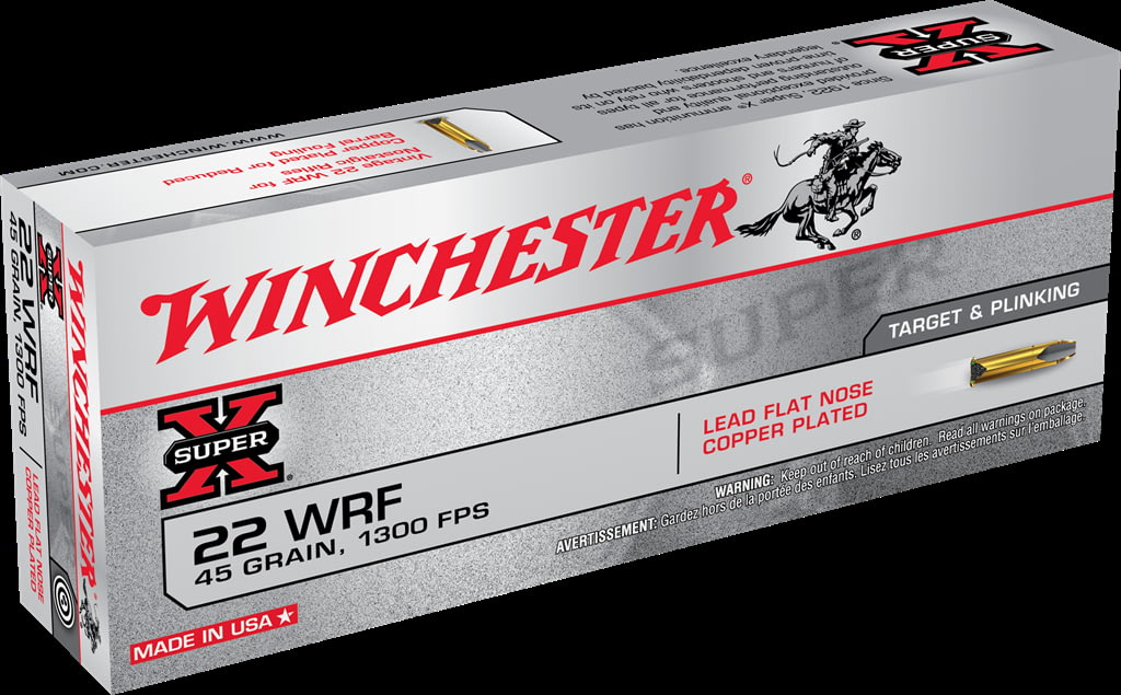 Winchester SUPER-X RIMFIRE .22 Winchester Rimfire 45 grain Copper Plated Lead Flat Nose Rimfire Ammunition