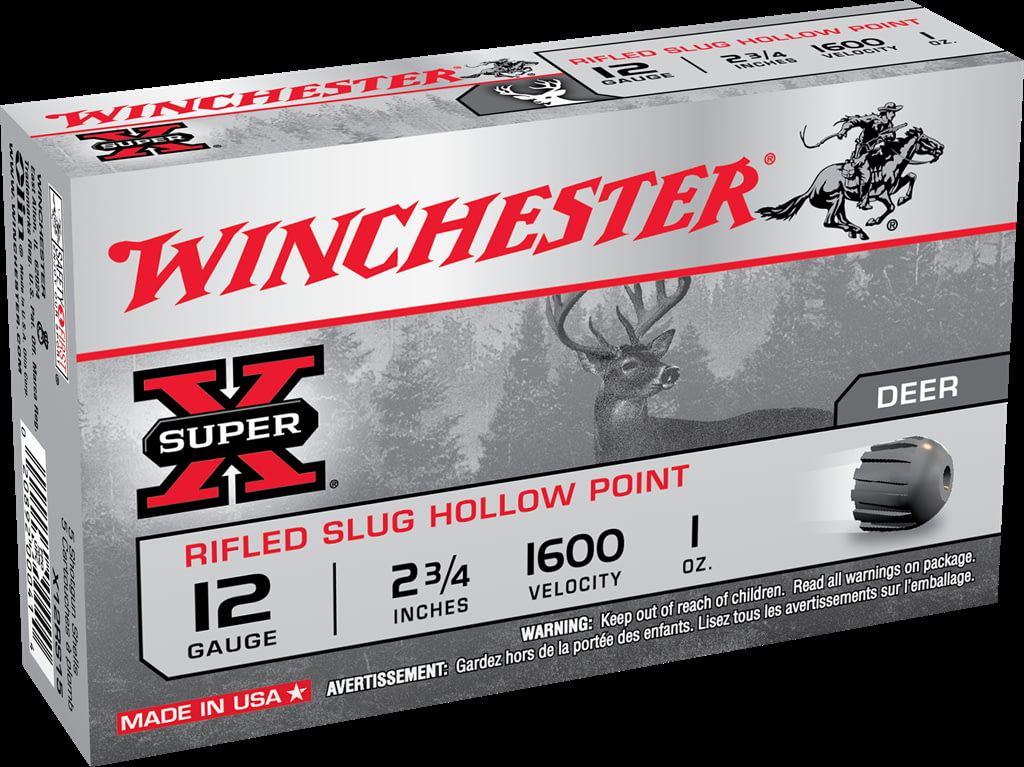 Winchester SUPER-X SHOTSHELL 12 Gauge 1 oz 2.75" Centerfire Shotgun Slug Ammunition