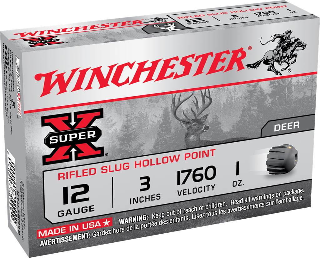 Winchester SUPER-X SHOTSHELL 12 Gauge 1 oz 3" Centerfire Shotgun Slug Ammunition