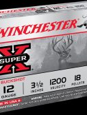 Winchester SUPER-X SHOTSHELL 12 Gauge 18 Pellets 3.5" Centerfire Shotgun Buckshot Ammunition