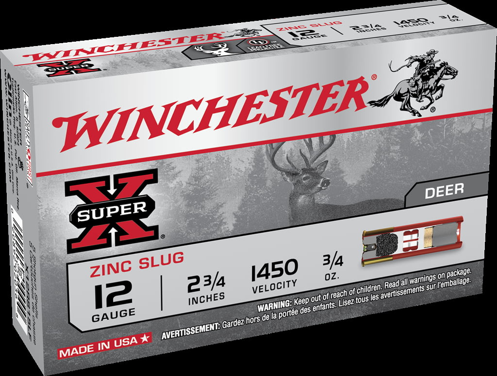 Winchester SUPER-X SHOTSHELL 12 Gauge 3/4 oz 2.75" Centerfire Shotgun Slug Ammunition