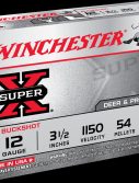 Winchester SUPER-X SHOTSHELL 12 Gauge 54 Pellets 3.5" Centerfire Shotgun Buckshot Ammunition