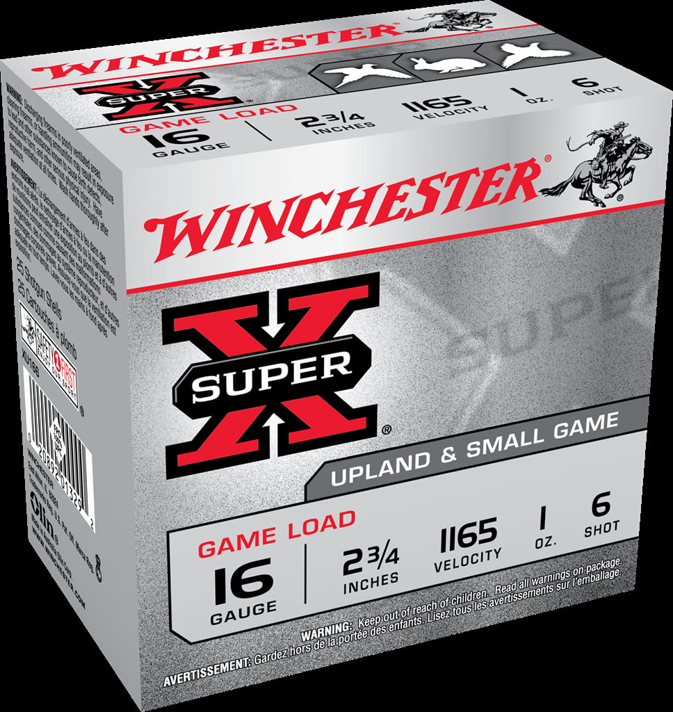 Winchester SUPER-X SHOTSHELL 16 Gauge 1 oz 2.75" Centerfire Shotgun Ammunition