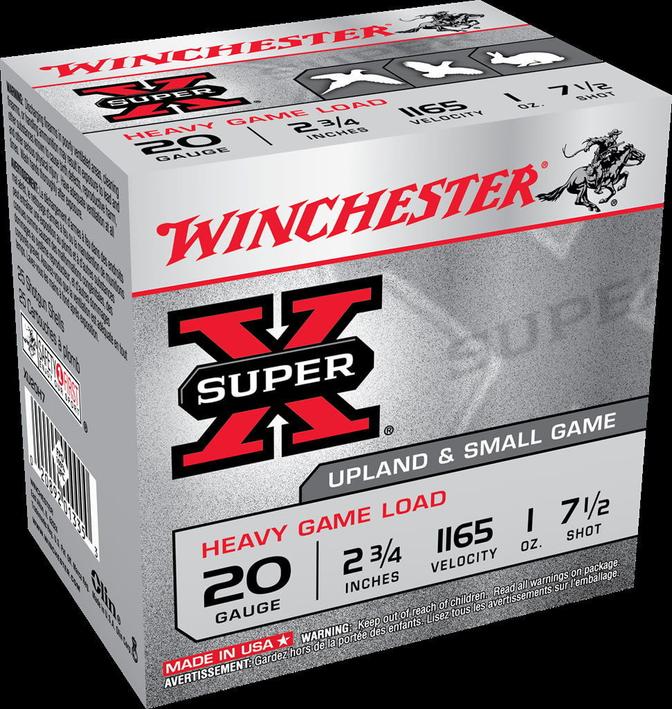 Winchester SUPER-X SHOTSHELL 20 Gauge 1 oz 2.75" Centerfire Shotgun Ammunition