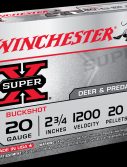 Winchester SUPER-X SHOTSHELL 20 Gauge 20 Pellets 2.75" Centerfire Shotgun Buckshot Ammunition