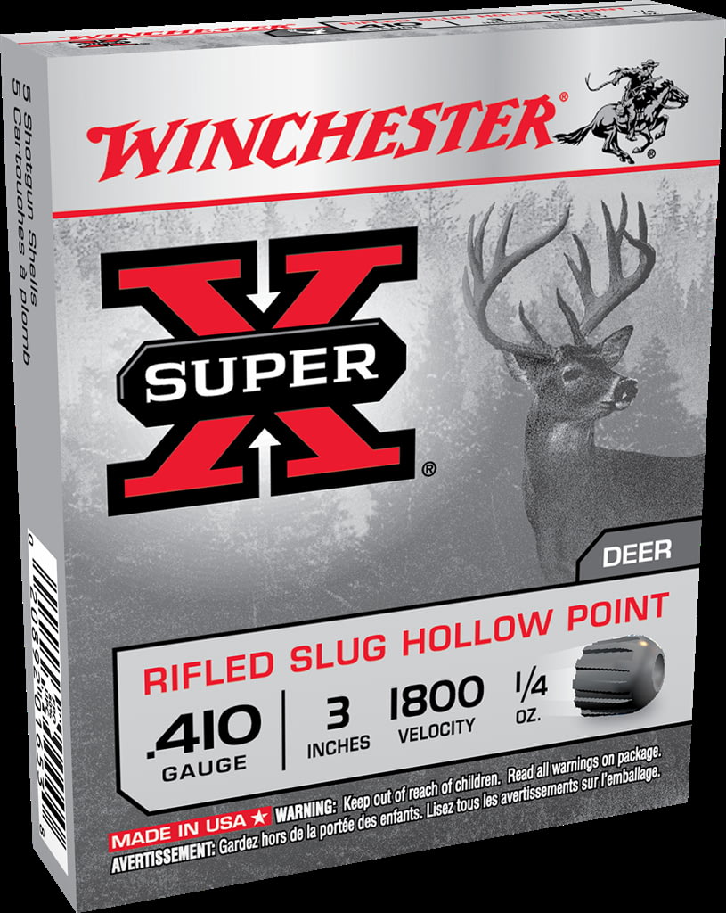 Winchester SUPER-X SHOTSHELL 410 Bore 1/4 oz 3" Centerfire Shotgun Slug Ammunition