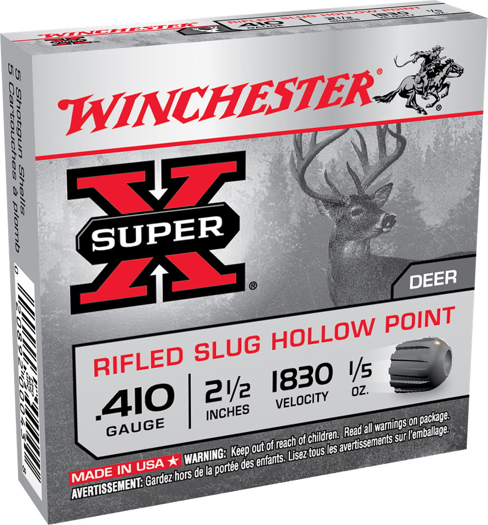 Winchester SUPER-X SHOTSHELL 410 Bore 1/5 oz 2.5" Centerfire Shotgun Slug Ammunition