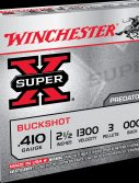 Winchester SUPER-X SHOTSHELL 410 Bore 3 Pellets 2.5" Centerfire Shotgun Buckshot Ammunition