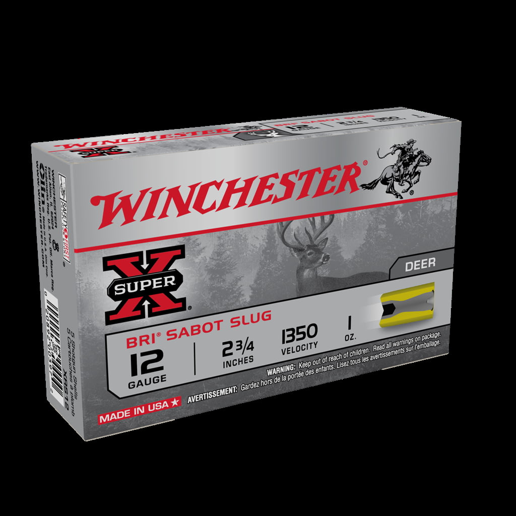 Winchester SUPER-X SHOTSHELL BRI 12 Gauge 1 oz 2.75" Centerfire Shotgun Slug Ammunition
