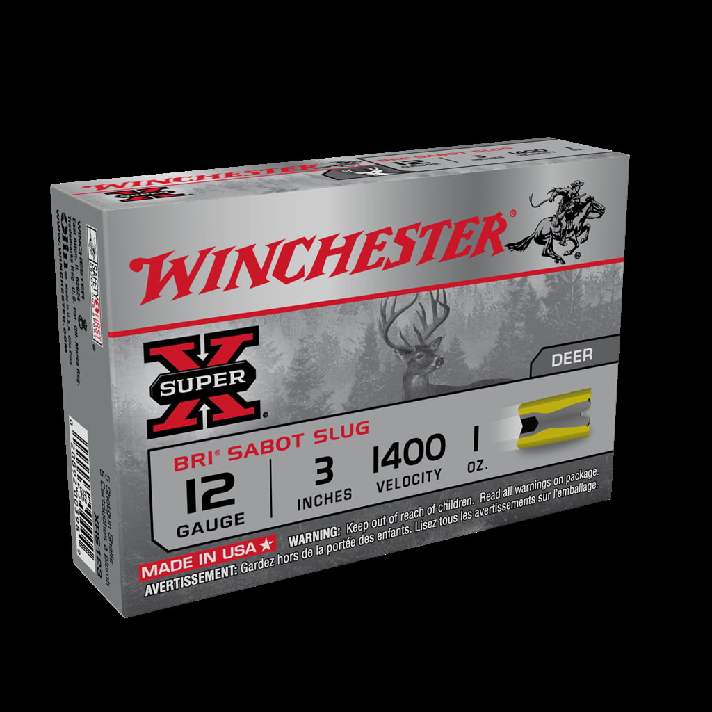 Winchester SUPER-X SHOTSHELL BRI 12 Gauge 1 oz 3" Centerfire Shotgun Slug Ammunition