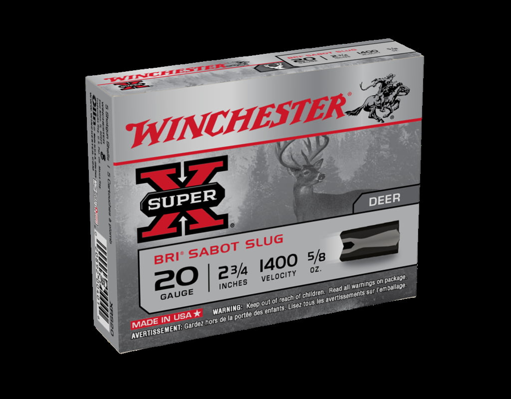 Winchester SUPER-X SHOTSHELL BRI 20 Gauge 5/8 oz 2.75" Centerfire Shotgun Slug Ammunition