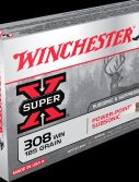 Winchester SUPER X SUBSONIC EXPANDING .308 Winchester 185 grain Copper Plated Hollow Point Centerfire Rifle Ammunition