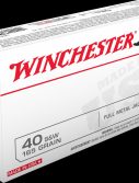 Winchester USA HANDGUN .40 S&W 165 grain Full Metal Jacket Brass Cased Centerfire Pistol Ammunition