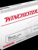 Winchester USA HANDGUN 9mm Luger 115 grain Full Metal Jacket Brass Cased Centerfire Pistol Ammunition