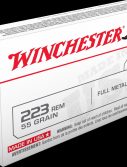 Winchester USA RIFLE .223 Remington 55 grain Full Metal Jacket Centerfire Rifle Ammunition