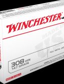 Winchester USA RIFLE .308 Winchester 147 grain Full Metal Jacket Boat Tail Centerfire Rifle Ammunition