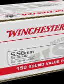 Winchester USA RIFLE 5.56x45mm NATO 55 grain Full Metal Jacket Centerfire Rifle Ammunition - 150 Rounds