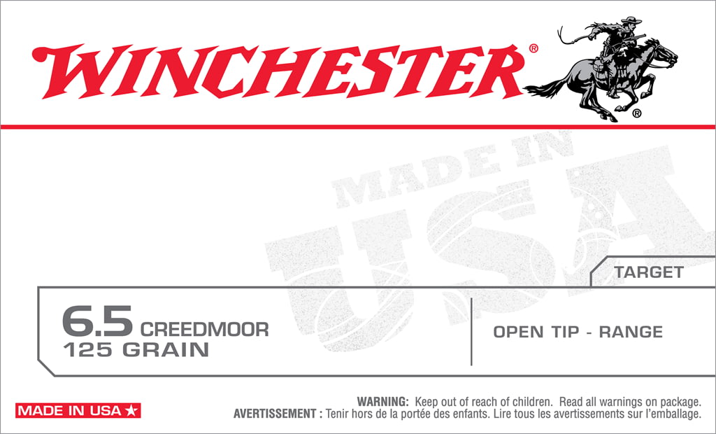 Winchester USA RIFLE 6.5 Creedmoor 125 grain Full Metal Jacket Centerfire Rifle Ammunition