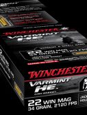 Winchester VARMINT HE .22 Winchester Magnum Rimfire 34 grain Jacketed Hollow Point Rimfire Ammunition