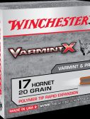 Winchester VARMINT X RIFLE .17 Hornet 20 grain Rapid Expansion Polymer Tip Centerfire Rifle Ammunition