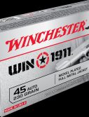 Winchester WIN1911 .45 ACP 230 grain Full Metal Jacket Centerfire Pistol Ammunition