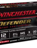 Winchester Win Ammo Defender 12ga. 2.75" 00bk 9-pellets 10-pack