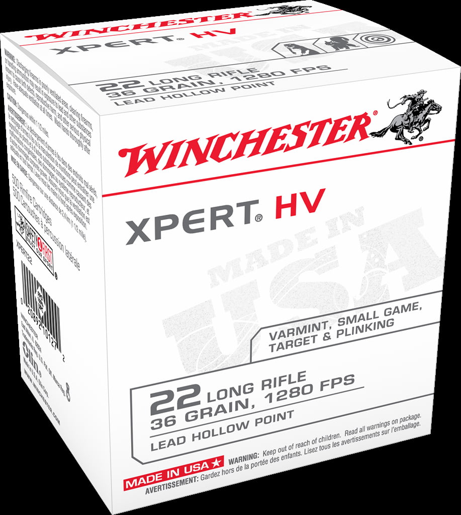 Winchester XPERT .22 Long Rifle 36 grain Copper Plated Hollow Point Rimfire Ammunition