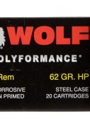 Wolf 22362HP PolyFormance 223 Rem 62 Gr Hollow Point (HP) 20 Bx/ 25 Cs