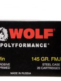 Wolf 308FMJ PolyFormance 308 Win 145 Gr Full Metal Jacket (FMJ) 20 Bx/ 25 Cs