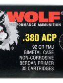 Wolf 45TINS PolyFormance 45 ACP 230 Gr Full Metal Jacket (FMJ) 50 Bx/ 9 Cs