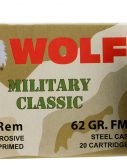 Wolf MC22362HP Military Classic 223 Rem 62 Gr Hollow Point (HP) 20 Bx/ 25 Cs 50
