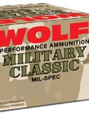 Wolf MC308FMJ168 Military Classic 308 Win 168 Gr Full Metal Jacket (FMJ) 20 Bx/